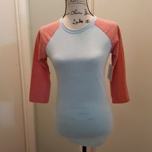 NWT LulaRoe Randy baseball jersey shirt XXS